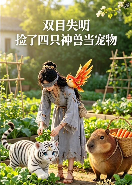 双目失明，捡了四只神兽当宠物(全集)